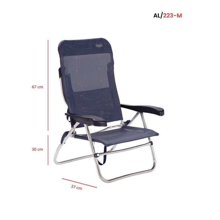 Crespo Beach Chair AL/223 Dark Blue - Crespo - My Roof Tent