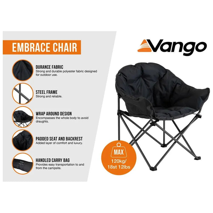 Vango Embrace Chair Std Granite Grey Chair - Vango - My Roof Tent