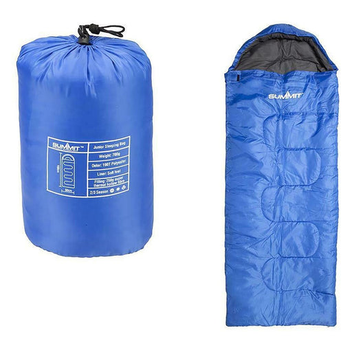 Summit Ultra Lite Junior Blue Kids Camping Sleeping Bag Lightweight Travel 2/3 Season - Summit - My Roof Tent