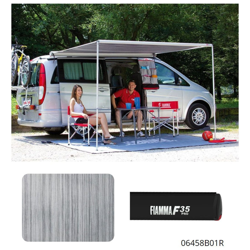 Fiamma F35 Pro 250 Awning Deep Black Case Royal Grey Fabric Campervan Caravan - Fiamma - My Roof Tent