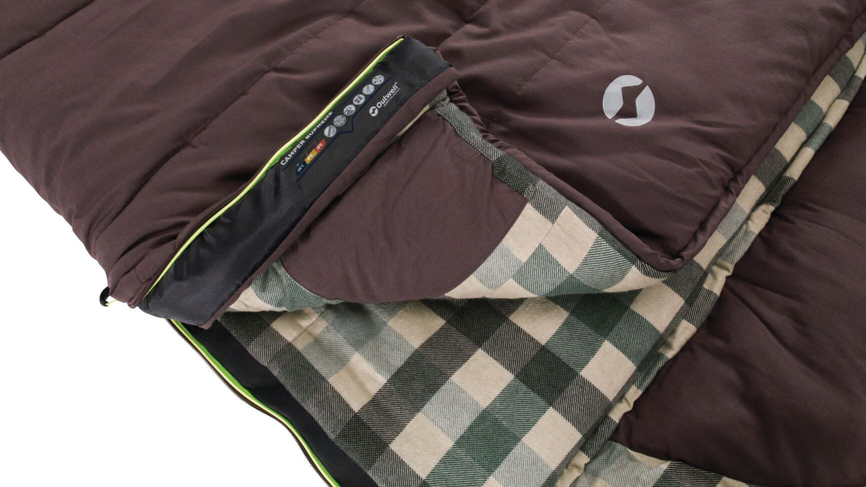 Outwell Camper Supreme Brown Single Sleeping Bag - Outwell - My Roof Tent