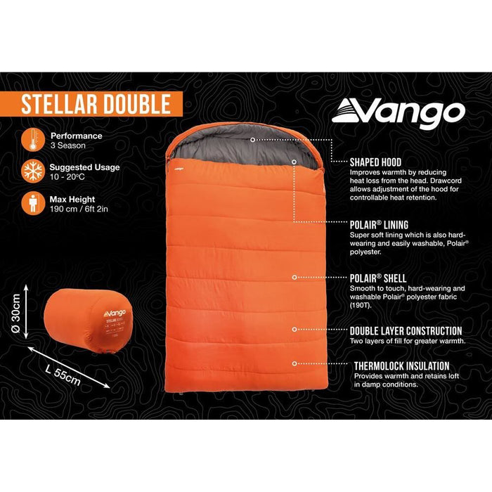 Vango Stellar Double Sleeping Bag Harissa - Vango - My Roof Tent