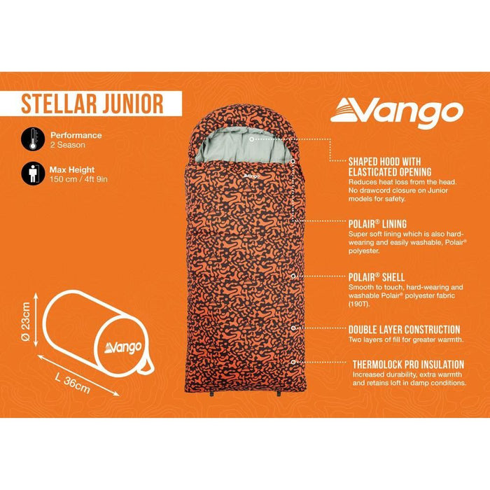 Vango Stellar Junior Sleeping Bag Dragons Fire - Vango - My Roof Tent