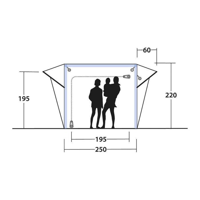 Outwell Crossville 250SA Air Drive-Away Campervan Air Awning 175-200cm - Outwell - My Roof Tent