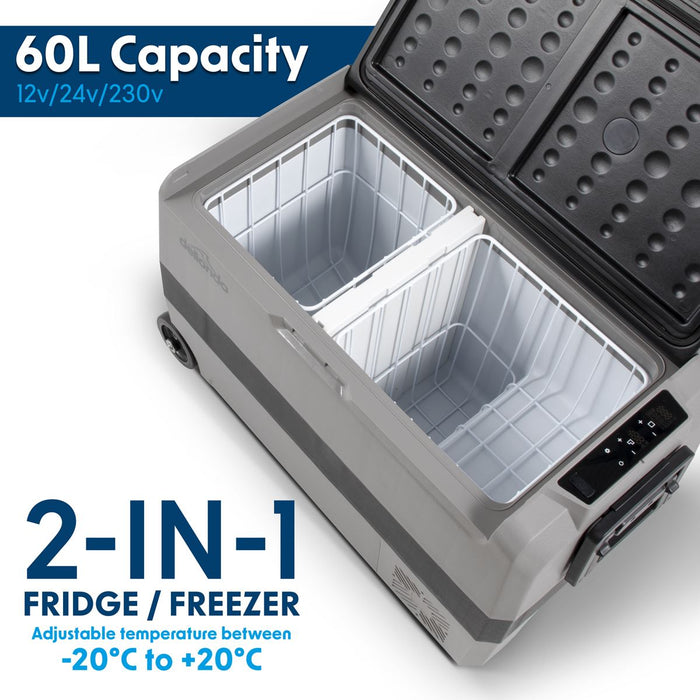 Dellonda Portable Fridge Freezer/Cool Box with LED Display 60L DL15 - Dellonda - My Roof Tent