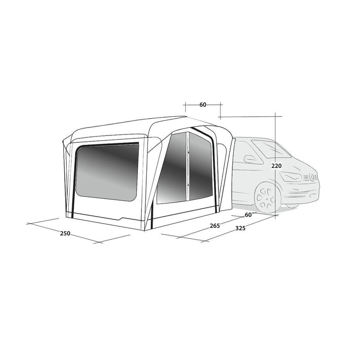 Outwell Crossville 250SA Air Drive-Away Campervan Air Awning 175-200cm - Outwell - My Roof Tent