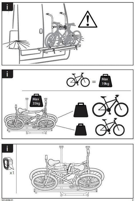 Thule G2 Sport Compact Double Door Motorhome And Campervan Two Bike Rack Carrier - Thule - My Roof Tent