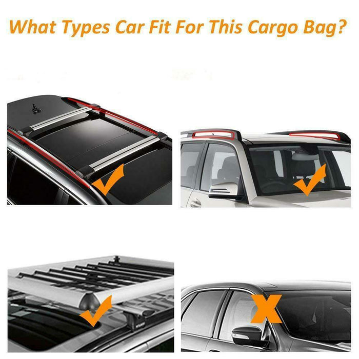 458 Litre Large Car Cargo Travel Rain Proof Roof Top Bag Storage Carrier Box - Streetwize - My Roof Tent