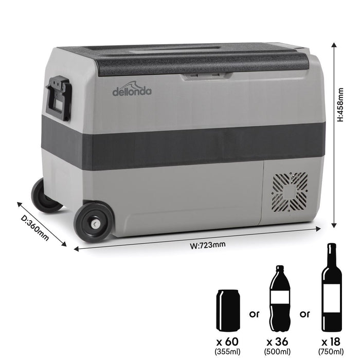 Dellonda Portable Fridge Freezer/Cool Box with LED Display 50L DL14 - Dellonda - My Roof Tent