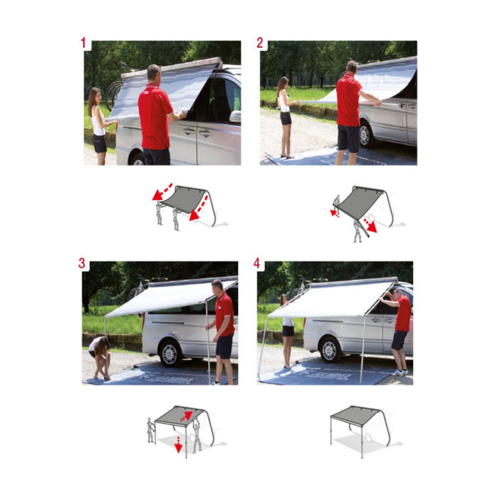 Fiamma F35 Pro 250 Awning Deep Black Case Royal Grey Fabric Campervan Caravan - Fiamma - My Roof Tent