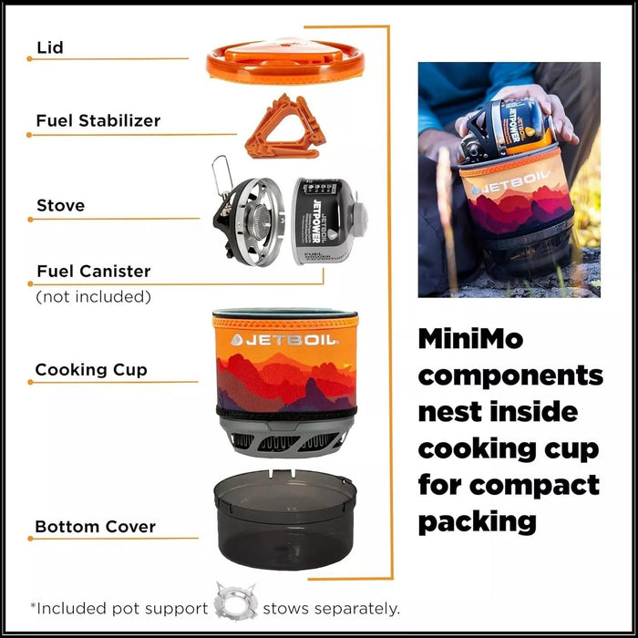 Jetboil Minimo Cooking System Camping Stove MNMSS Sunset - Jetboil - My Roof Tent