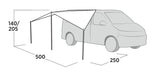 Easy Camp Lom Tri Campervan Canopy Grey Sun Shade - Easy Camp - My Roof Tent