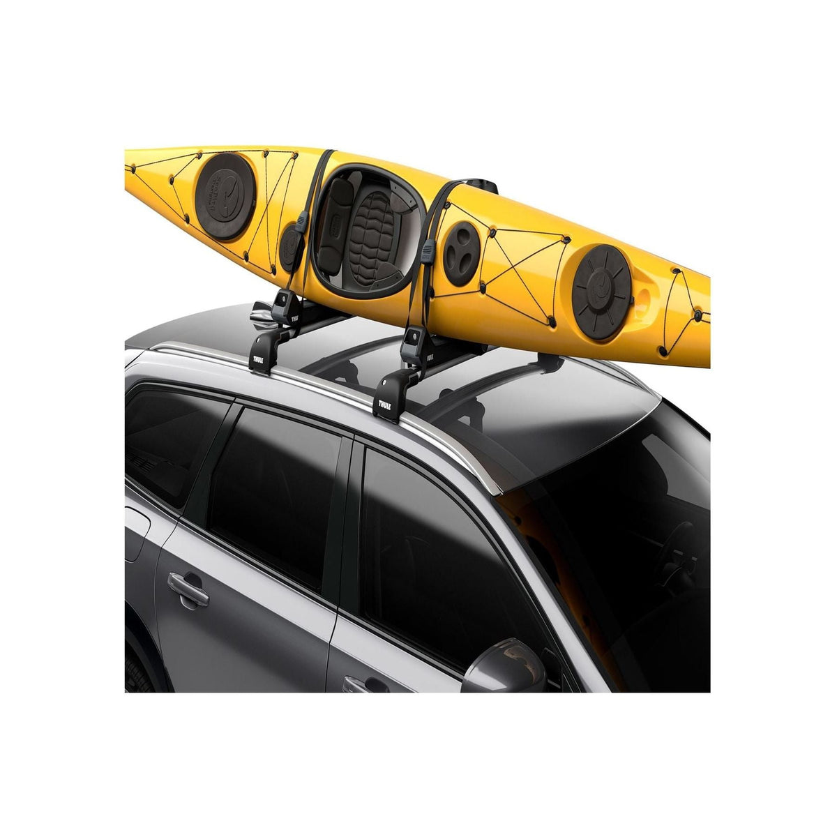 Thule Hull-a-Port Aero kayak rack foldable j-style black — My Roof Tent