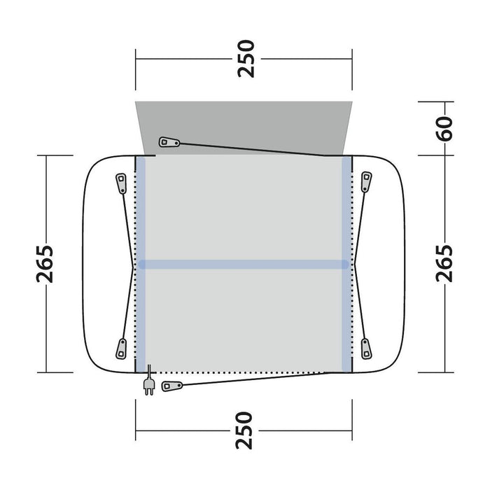 Outwell Crossville 250SA Air Drive-Away Campervan Air Awning 175-200cm - Outwell - My Roof Tent