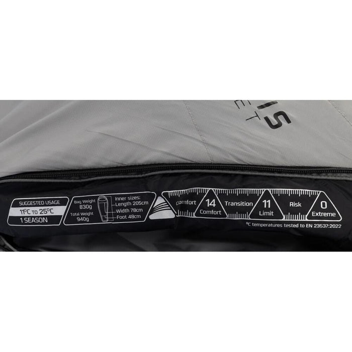 Vango Mantis Planet Sleeping Bag 50L Grey Flannel - Vango - My Roof Tent