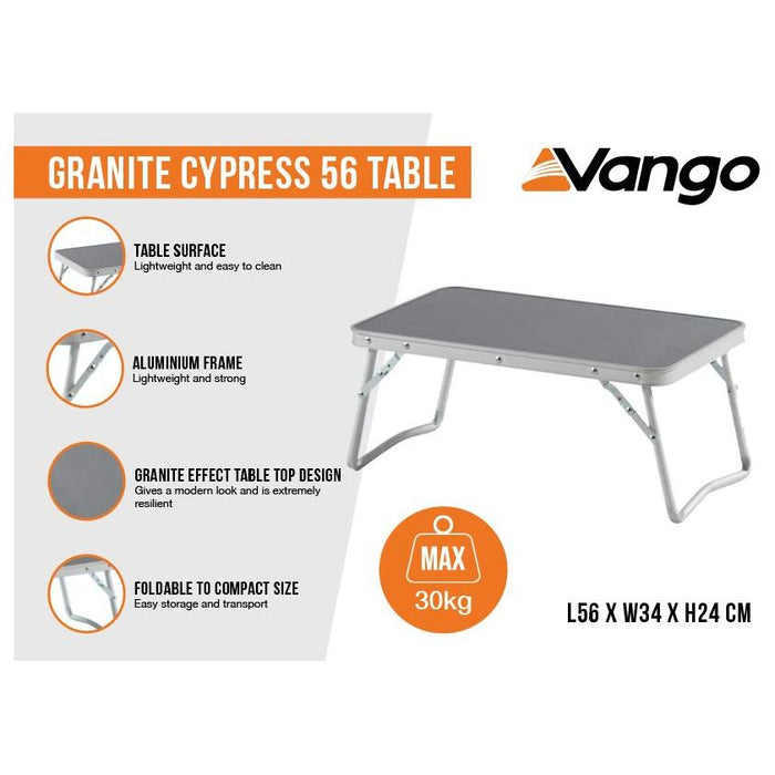 Vango Granite Cypress Camping Table - Low Level Folding Camping Table - Vango - My Roof Tent