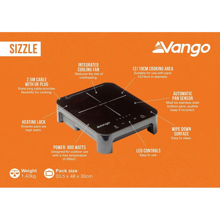 Vango Sizzle Induction Hob Single Portable Outdoor Camping Caravan & Motorhome - Vango - My Roof Tent