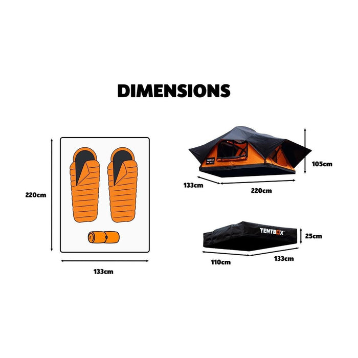 TentBox Lite 2.0 Roof Tent 2 Person - TENTBOX - My Roof Tent