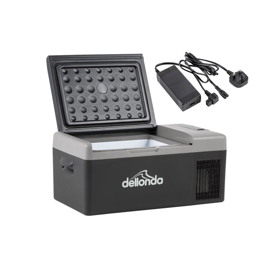 Dellonda Portable Fridge Freezer/Cool Box LED Display & AC/DC 230V Adaptor 15L - Dellonda - My Roof Tent