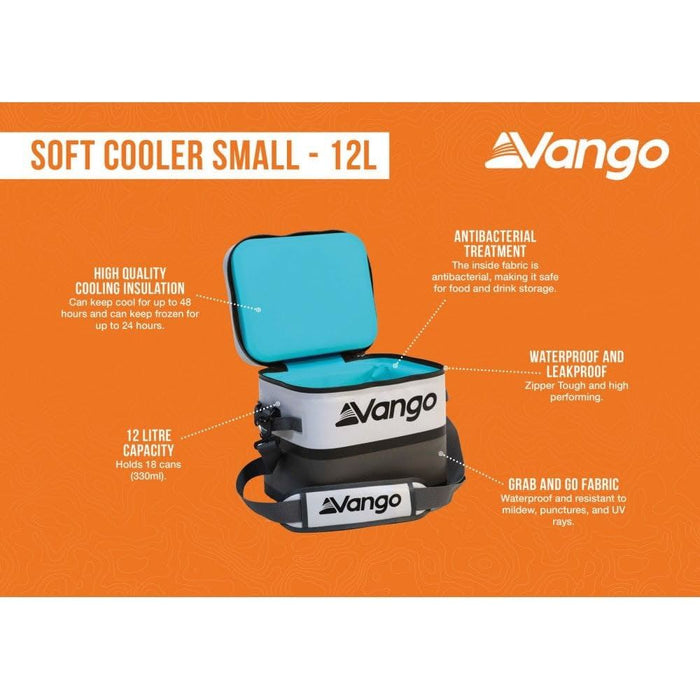Vango Soft Cooler Small - 12L Cooler Coolbox 12L Cool Grey - Vango - My Roof Tent