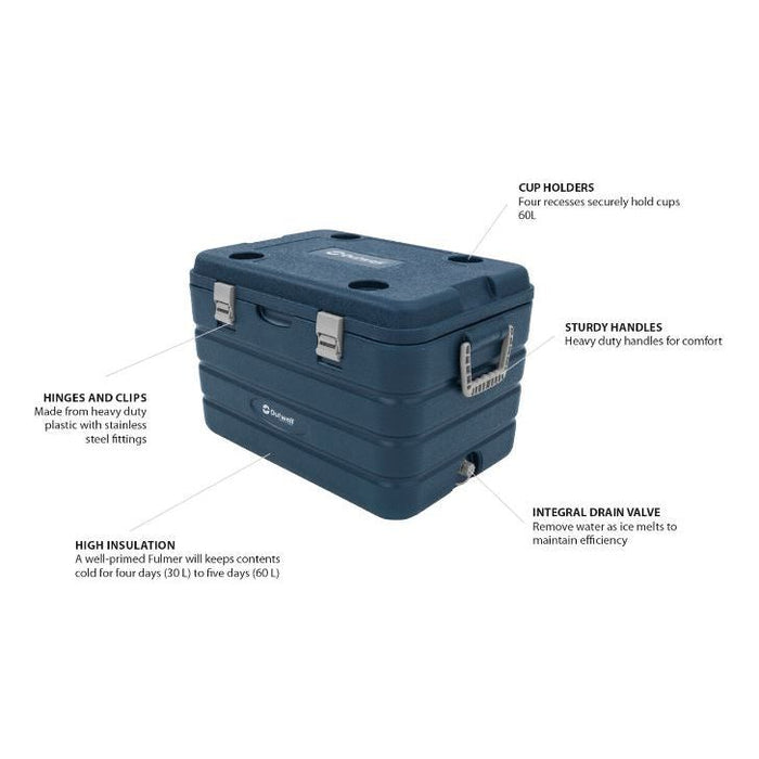 Outwell Fulmar 60L Cool Box Cooler Keeps upto 5 Days - Outwell - My Roof Tent