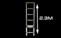 RoofBunk Roamer Hard Shell Roof Tent Extra 2.3m Telescopic Ladder - RoofBunk - My Roof Tent