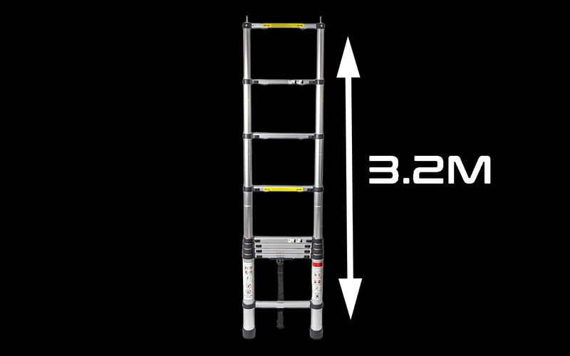 RoofBunk Roamer Hard Shell Roof Tent Longer 3.2m Telescopic Ladder - RoofBunk - My Roof Tent