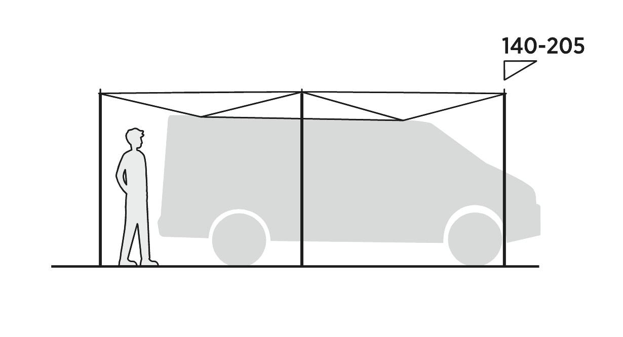 Easy Camp Lom Tri Campervan Canopy Grey Sun Shade - Easy Camp - My Roof Tent