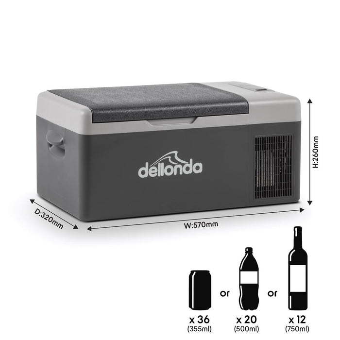 Dellonda Portable Fridge Freezer/Cool Box with LED Display 15L DL12 - Dellonda - My Roof Tent