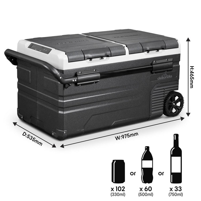 Dellonda Portable Fridge Freezer/Cool Box with LED Display 75L DL127 - Dellonda - My Roof Tent