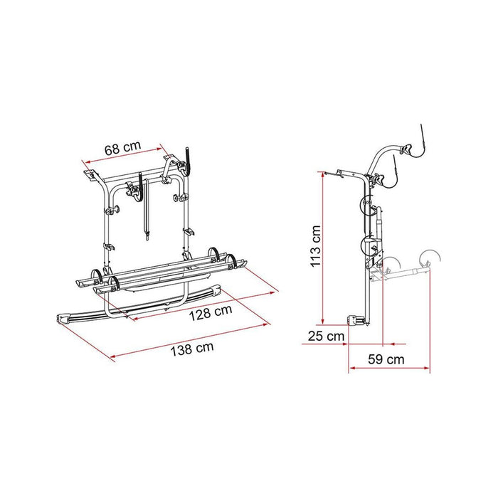 Fiamma Carry Bike for VW Caddy Bike Carrier for VW Caddy - Fiamma - My Roof Tent