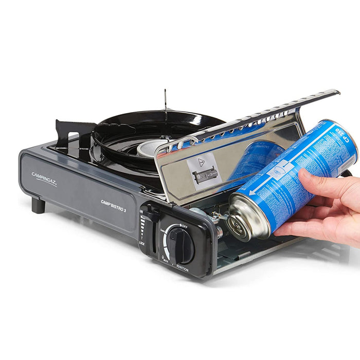Campingaz Bistro 3 Grey Camping gas stove with Griddle - Campingaz - My Roof Tent