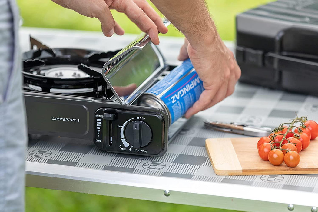 Campingaz Bistro 3 Grey Camping gas stove with Griddle - Campingaz - My Roof Tent