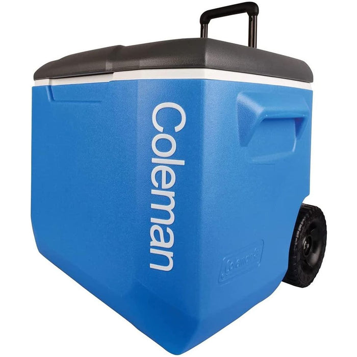 Coleman Blue 60QT Tricolour Wheeled Camping Cooler - Coleman - My Roof Tent