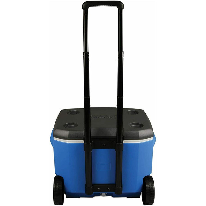 Coleman Blue 60QT Tricolour Wheeled Camping Cooler - Coleman - My Roof Tent
