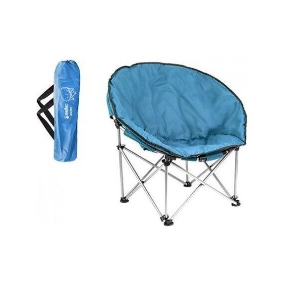 Blue Adult Bucket Camping Chair Padded High Back Folding Orca Moon Chair & Bag - Summit - My Roof Tent