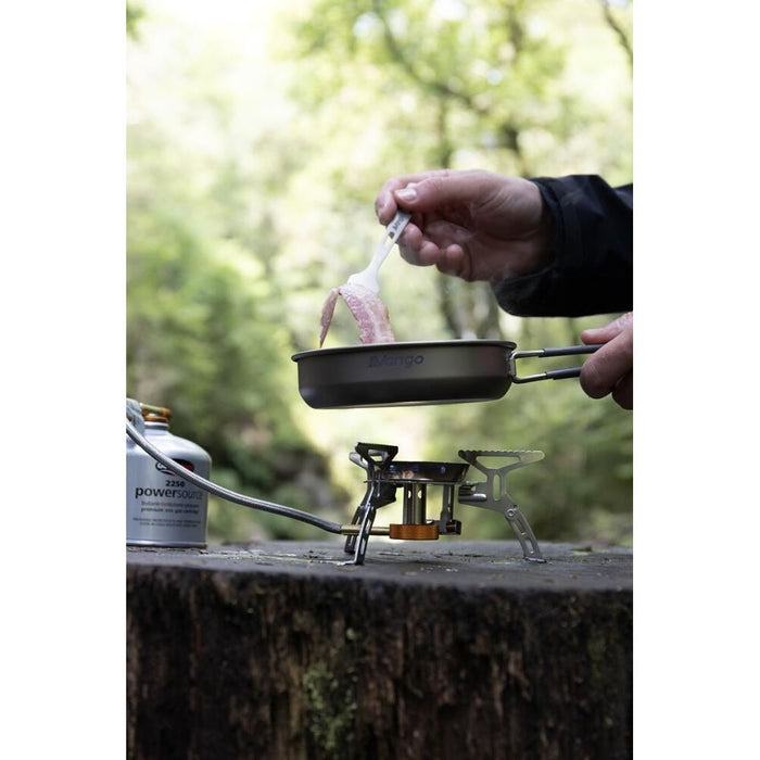 Vango Folding Stove with Windshield and Piezo Silver - Vango - My Roof Tent