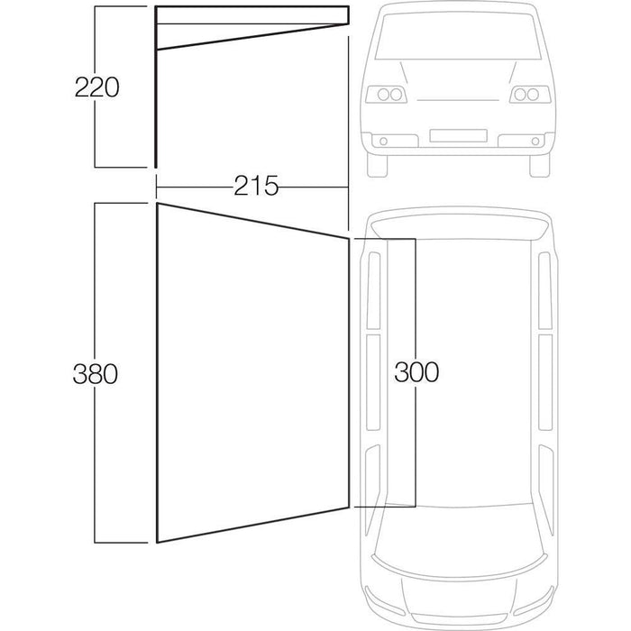 Vango 3m Sun Canopy Awning with Fibreglass Poles for Campers, Motorhomes Caravan - Vango - My Roof Tent