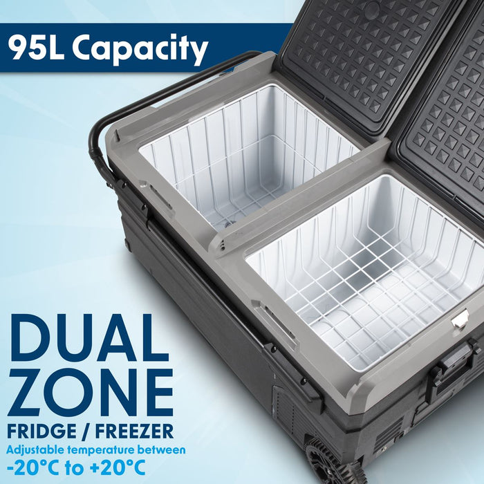 Dellonda Portable Fridge Freezer/Cool Box with LED Display 95L DL128 - Dellonda - My Roof Tent
