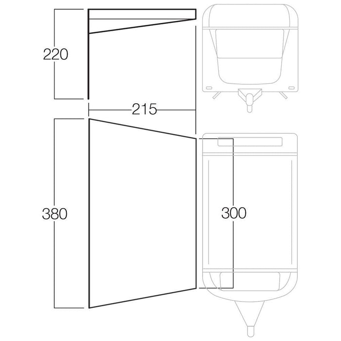 Vango 3m Sun Canopy Awning with Fibreglass Poles for Campers, Motorhomes Caravan - Vango - My Roof Tent