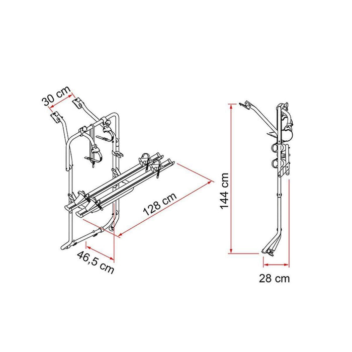 Fiamma Carry-Bike 2 x Bike Carrier for VW T6 Campervan Aluminium - Fiamma - My Roof Tent