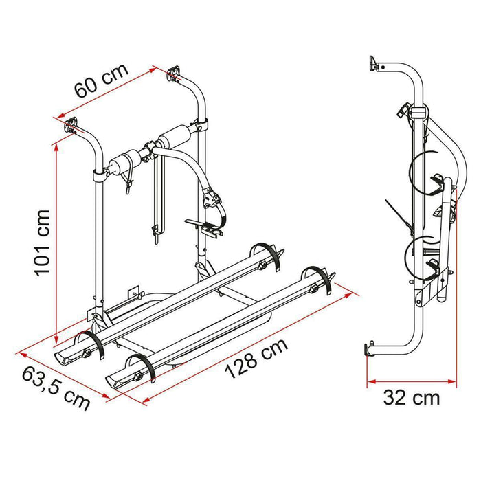Fiamma Carry-Bike Caravan Hobby 2003 on Bike Carrier Rear Wall Bike Rack 02093A77A - Fiamma - My Roof Tent