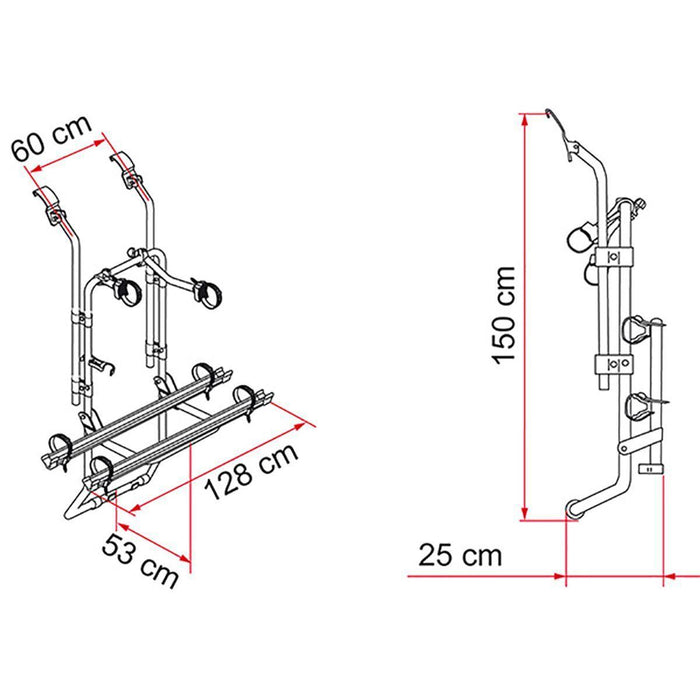 Fiamma Carry Bike Ford Transit 2000 - 2011 Single Door 2 Bike Cycle Bicycle Carrier - Fiamma - My Roof Tent