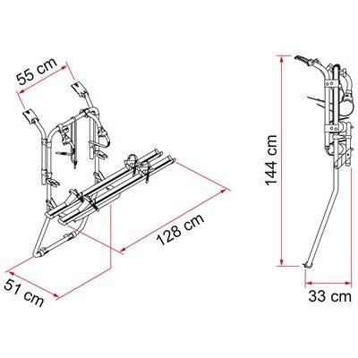 Fiamma Carry Bike Renault Trafic Vauxhall Vivaro 2 Bike Cycle Rack Double Doors - Fiamma - My Roof Tent