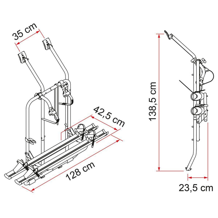 Fiamma Carry Bike Volkswagen VW T4D Camper 2 Bike Cycle Carrier Rack - Fiamma - My Roof Tent