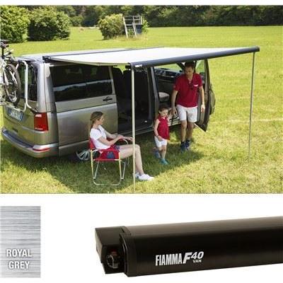Fiamma F40 Van VW Volkswagen T5 T6 Awning Deep Black Case Royal Grey Fabric - Fiamma - My Roof Tent