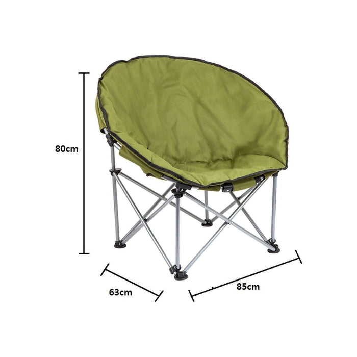 Green Adult Bucket Camping Chair Padded High Back Folding Orca Moon Chair & Bag Twin Pack - Summit - My Roof Tent
