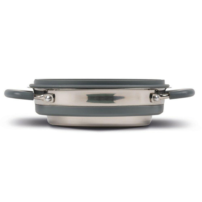 Kampa Folding Collapsible Silicone & Stainless Steel Saucepan 3 Litre Grey - Kampa - My Roof Tent
