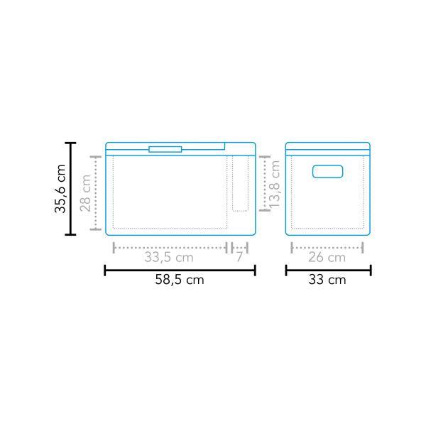 Mestic Hybrid Cool Box Compressor 25 Litre MCC-25 12V/230V -18 °C +10 °C - Mestic - My Roof Tent