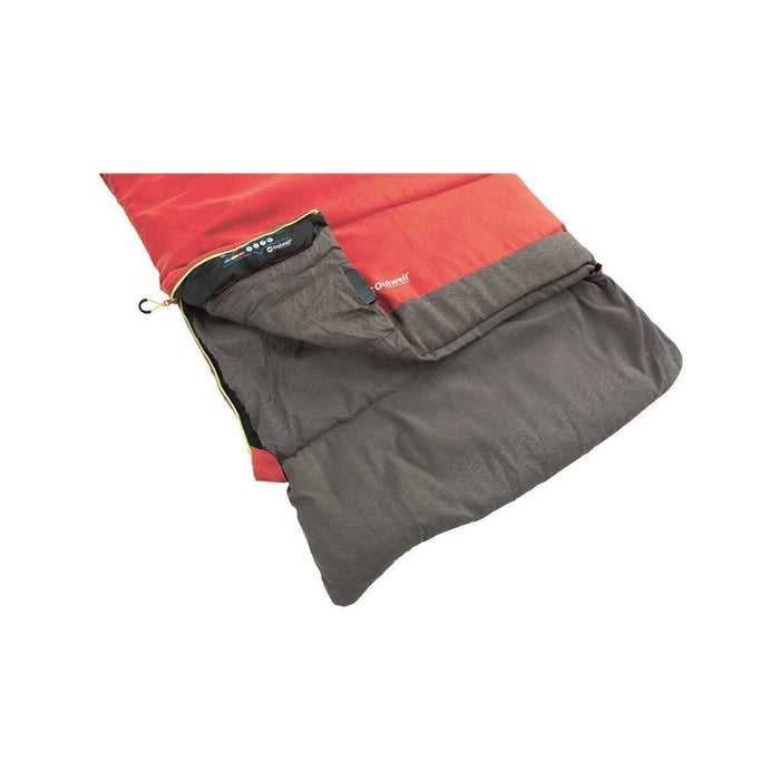 Outwell Celebration Lux Single Sleeping Bag - Red - 2 Season Camping Gear - Outwell - My Roof Tent